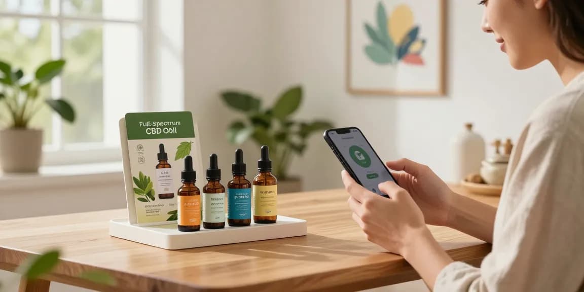Explore our premium Full-Spectrum CBD Oil and shop now for wellness benefits in a serene lifestyle setting.