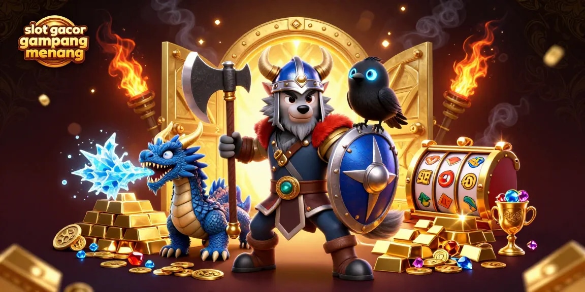 Temukan slot gacor gampang menang dalam ilustrasi 3D dengan karakter menarik dan elemen kasino yang kaya.