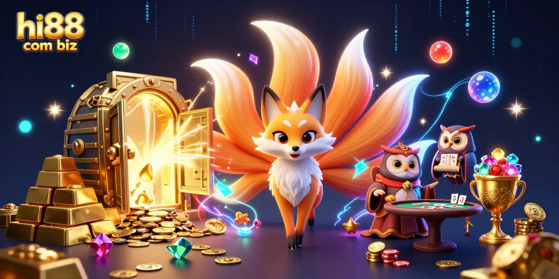 Play poker and win big at hi88com biz with engaging 3D characters and casino treasures.