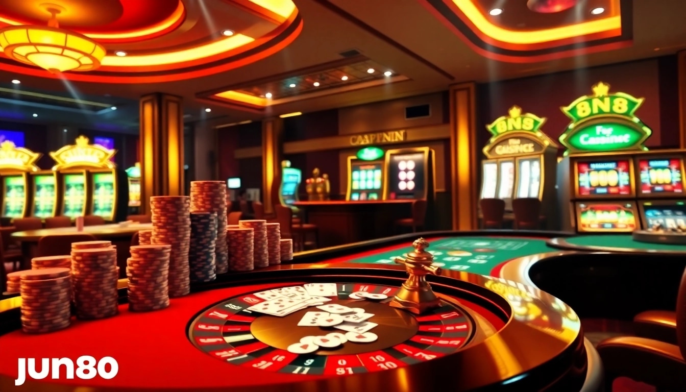 Experience thrilling gameplay at jun88.com with exciting casino elements and vibrant atmosphere.