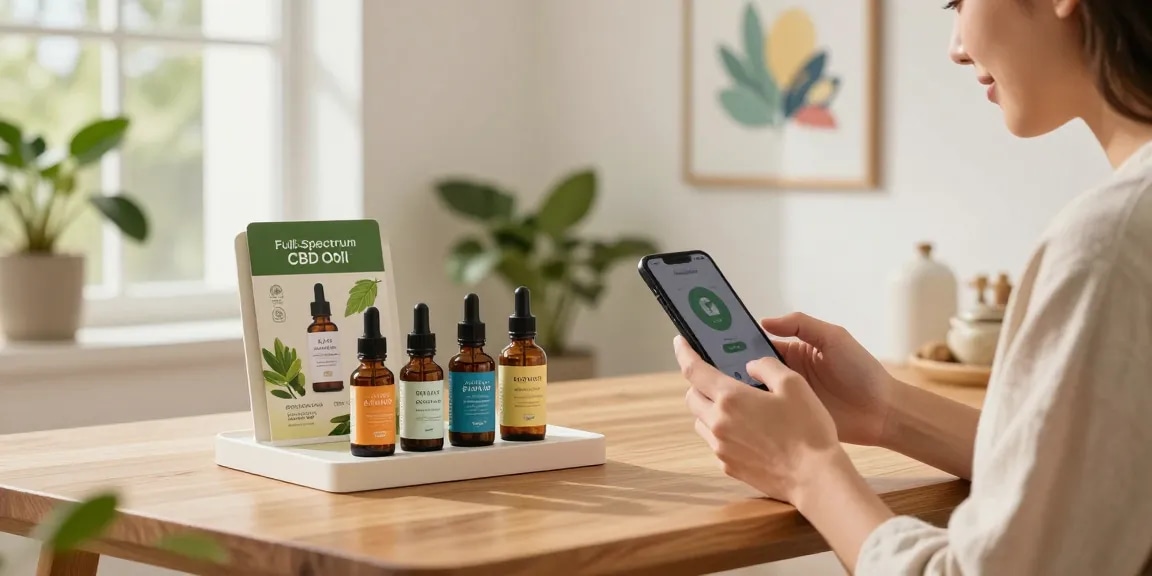 Explore our premium Full-Spectrum CBD Oil and shop now for wellness benefits in a serene lifestyle setting.