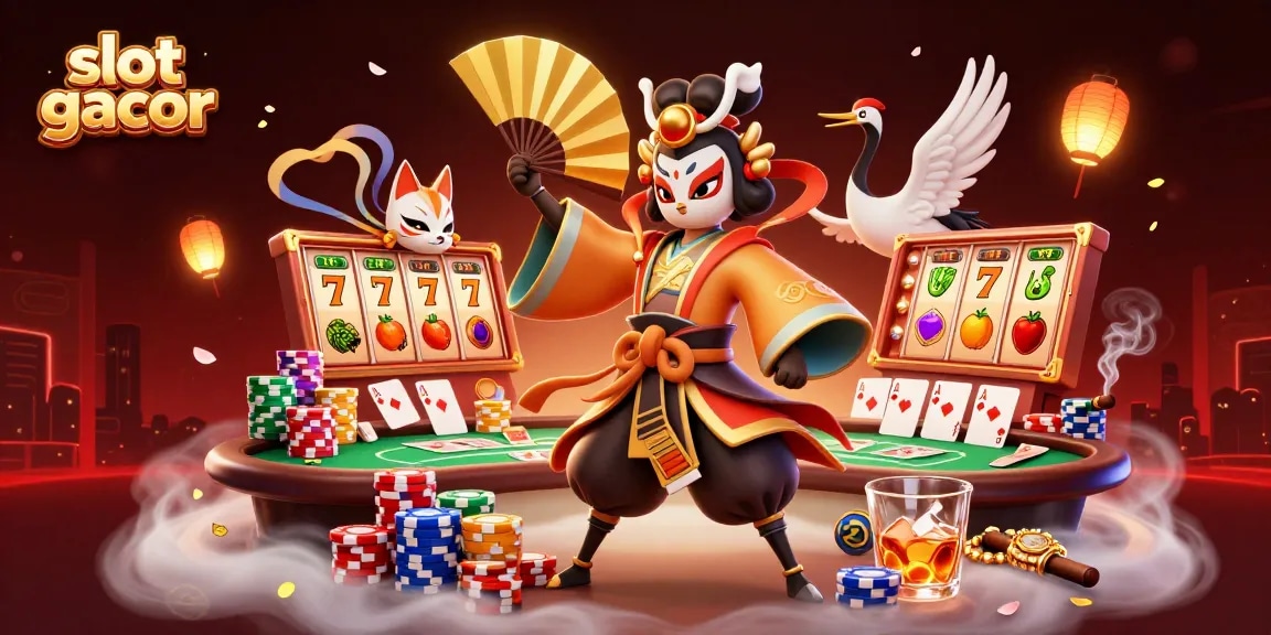 Engage with slot gacor gaming through lively 3D characters featuring jackpots and vibrant casino elements.