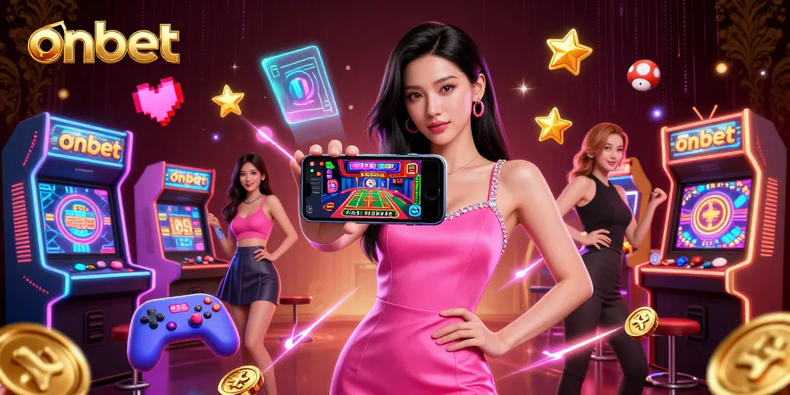 Experience onbet's vibrant casino atmosphere with a stunning woman betting on live dealer games.