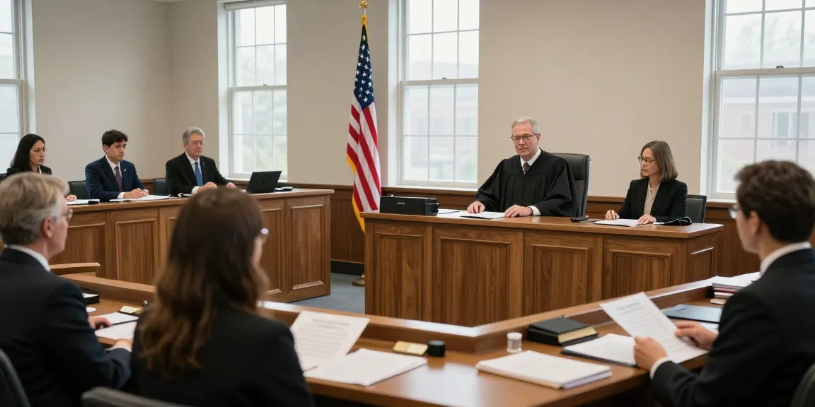 Rokok 88 courtroom scene with judge, attorneys, and jurors, showcasing legal proceedings.
