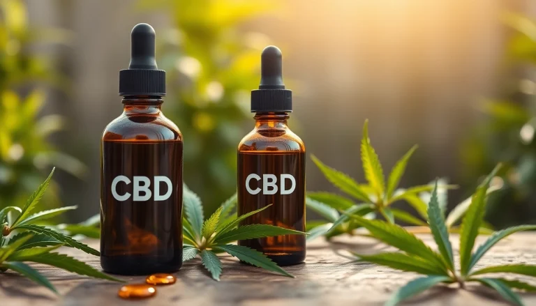 Showcasing CBD Oil in a natural setting, emphasizing its health benefits and calming qualities.