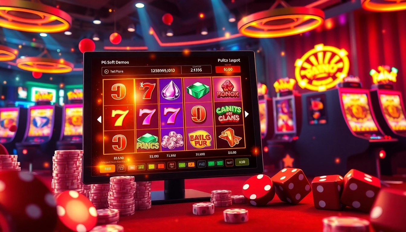 Experience the excitement of pg slot demo games with vibrant slots and dynamic casino elements.