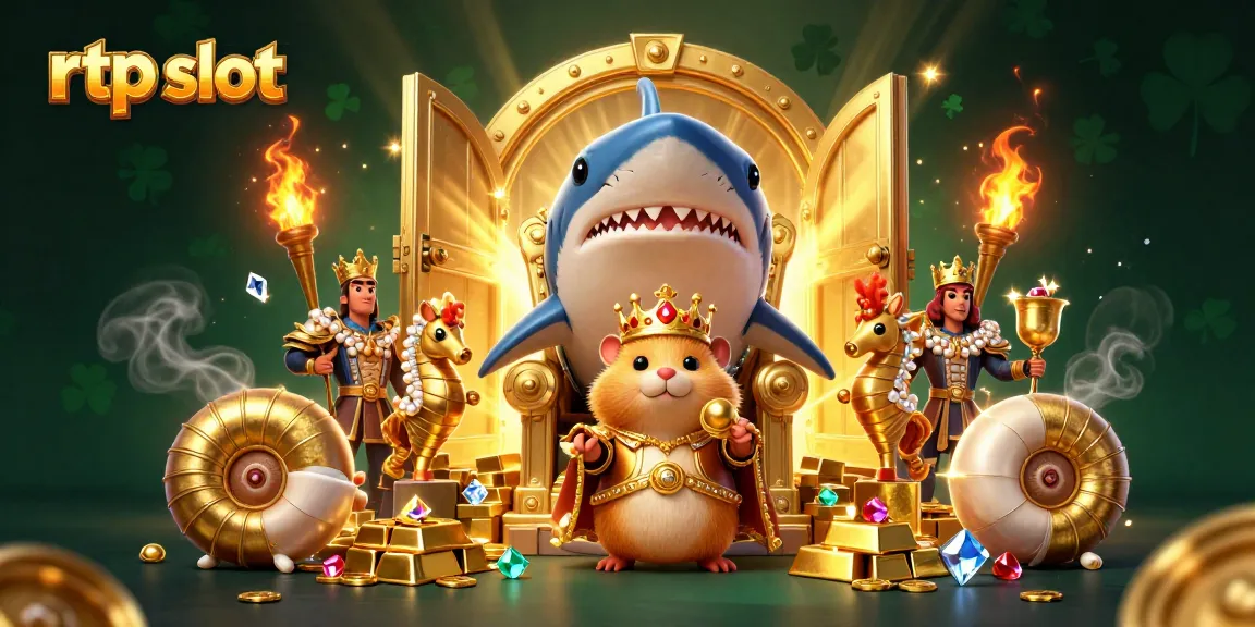 Engage with the vibrant 3D illustration celebrating rtp slot dynamics, showcasing treasures in a gaming kingdom.