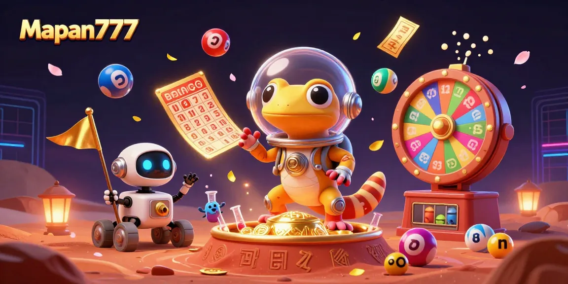 Engage with Mapan777 while discovering a dynamic 3D casino scene in a Martian landscape.