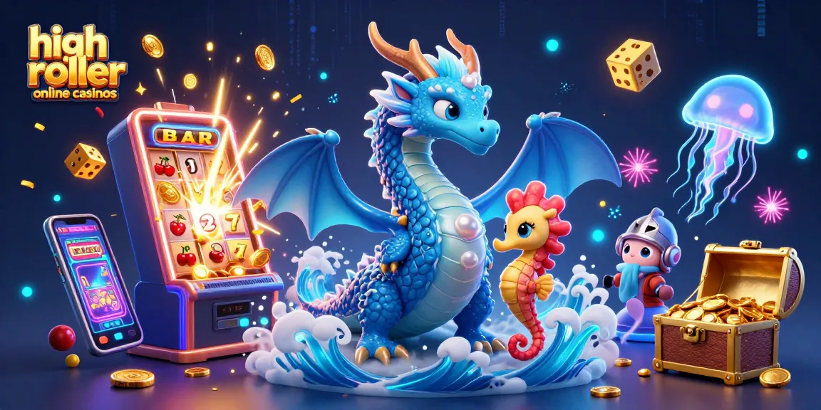 Experience the thrill of high roller online casinos with captivating magical creatures and winning symbols.